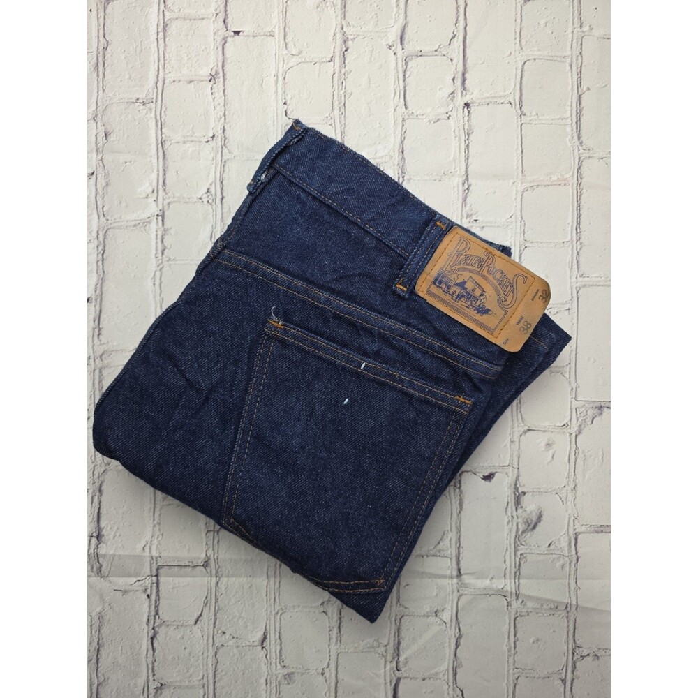 Vtg 80s JC Penney Men's 38x32 Blue Dark‎ Denim Boot Cut Jeans